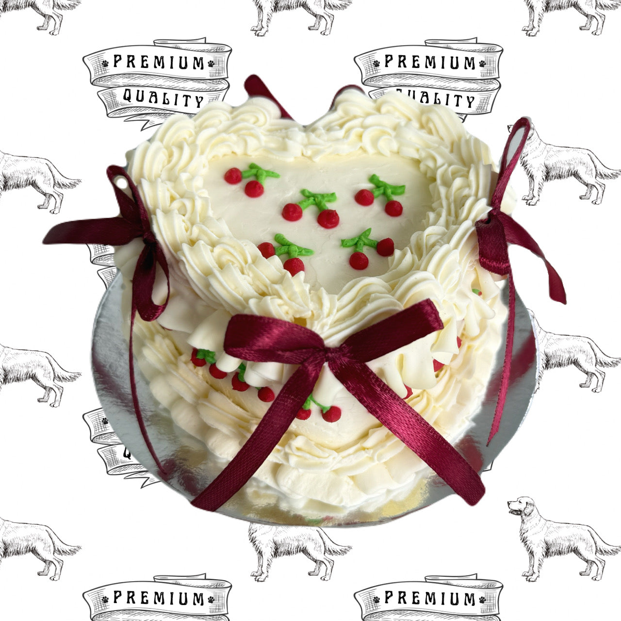 Mini Heart Cherry Cake (No-Fat Cream Cheese Frosting)