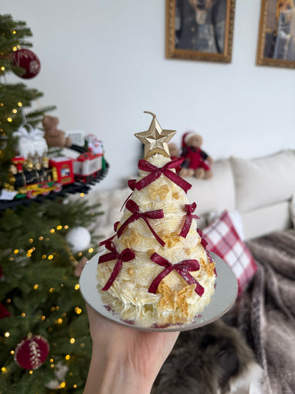Coco Snowflake Tree Cake (No-Fat Cream Cheese)
