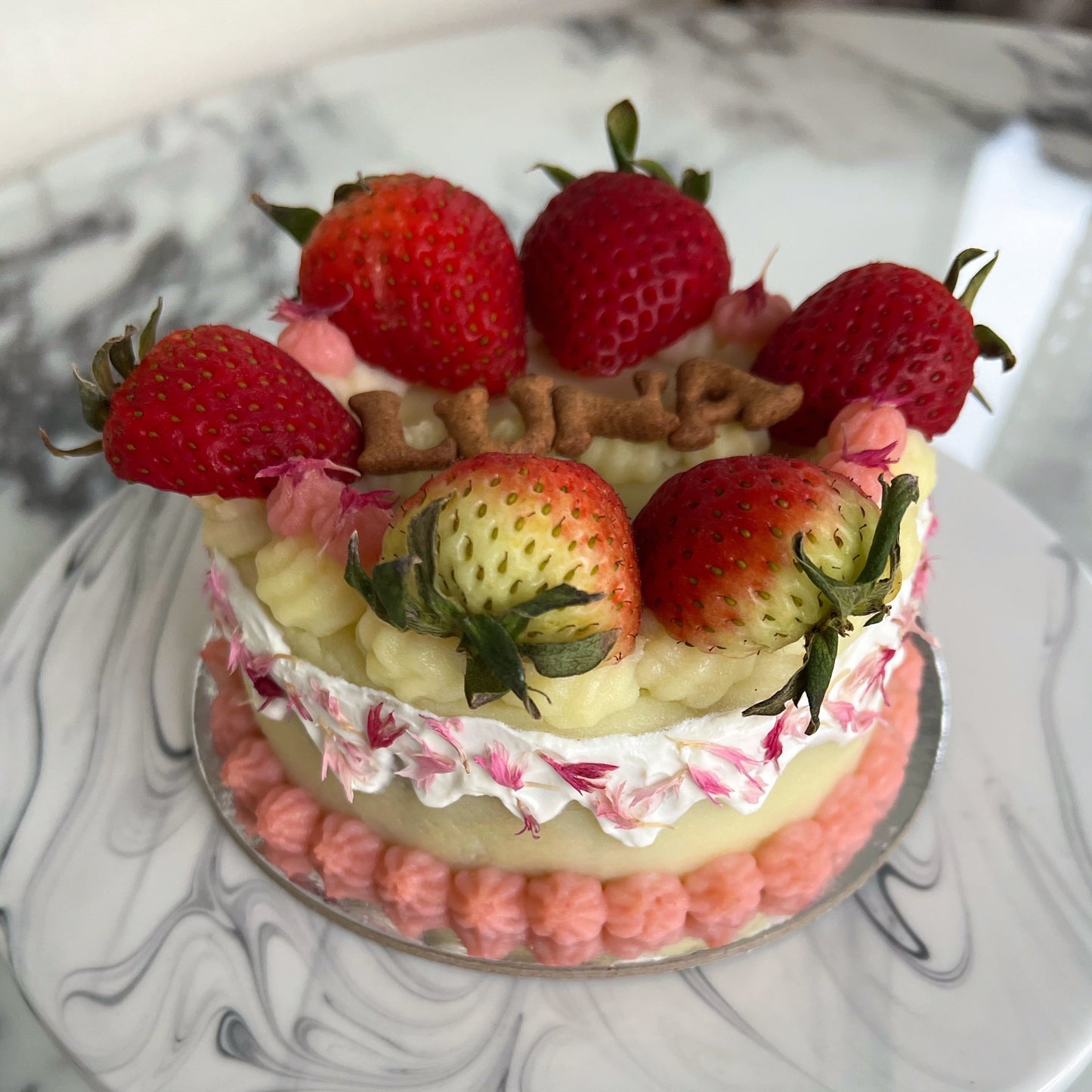 Special Strawberry Cake (Potato Frosting)