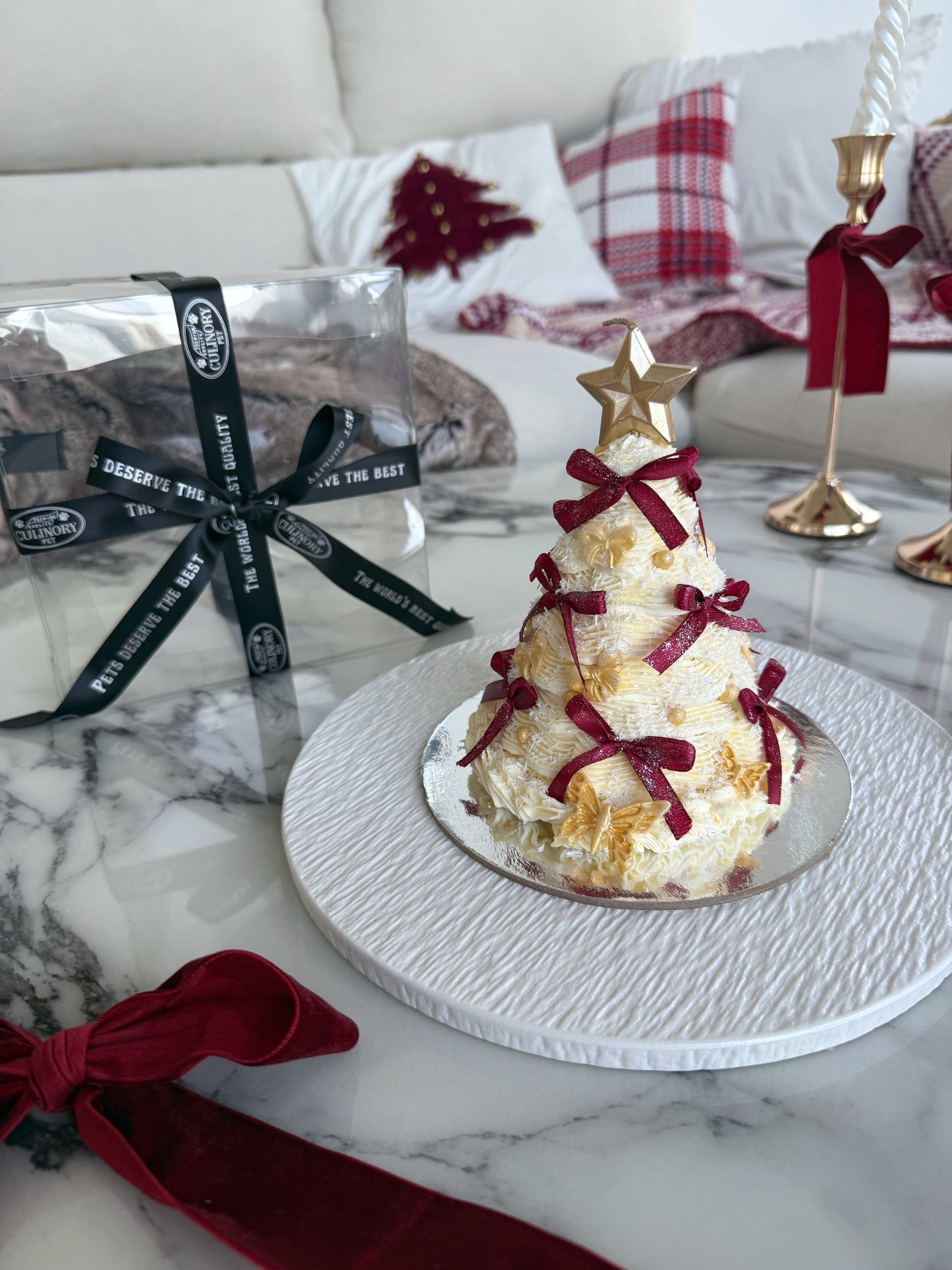 Coco Snowflake Tree Cake (No-Fat Cream Cheese)