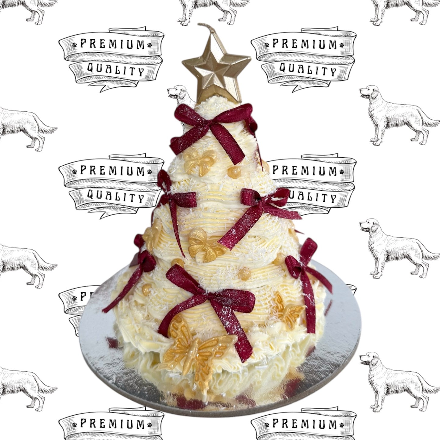 Coco Snowflake Tree Cake (No-Fat Cream Cheese)