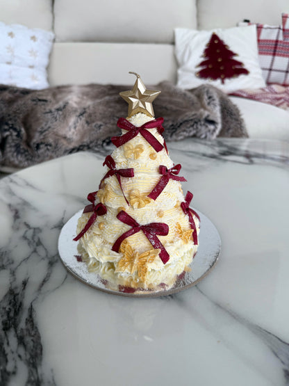 Coco Snowflake Tree Cake (No-Fat Cream Cheese)