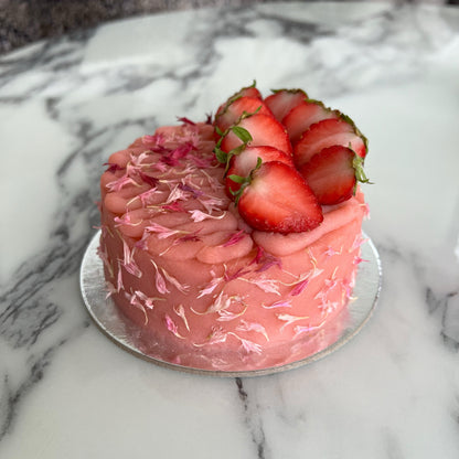 Classic Strawberry Cake (Potato Frosting)