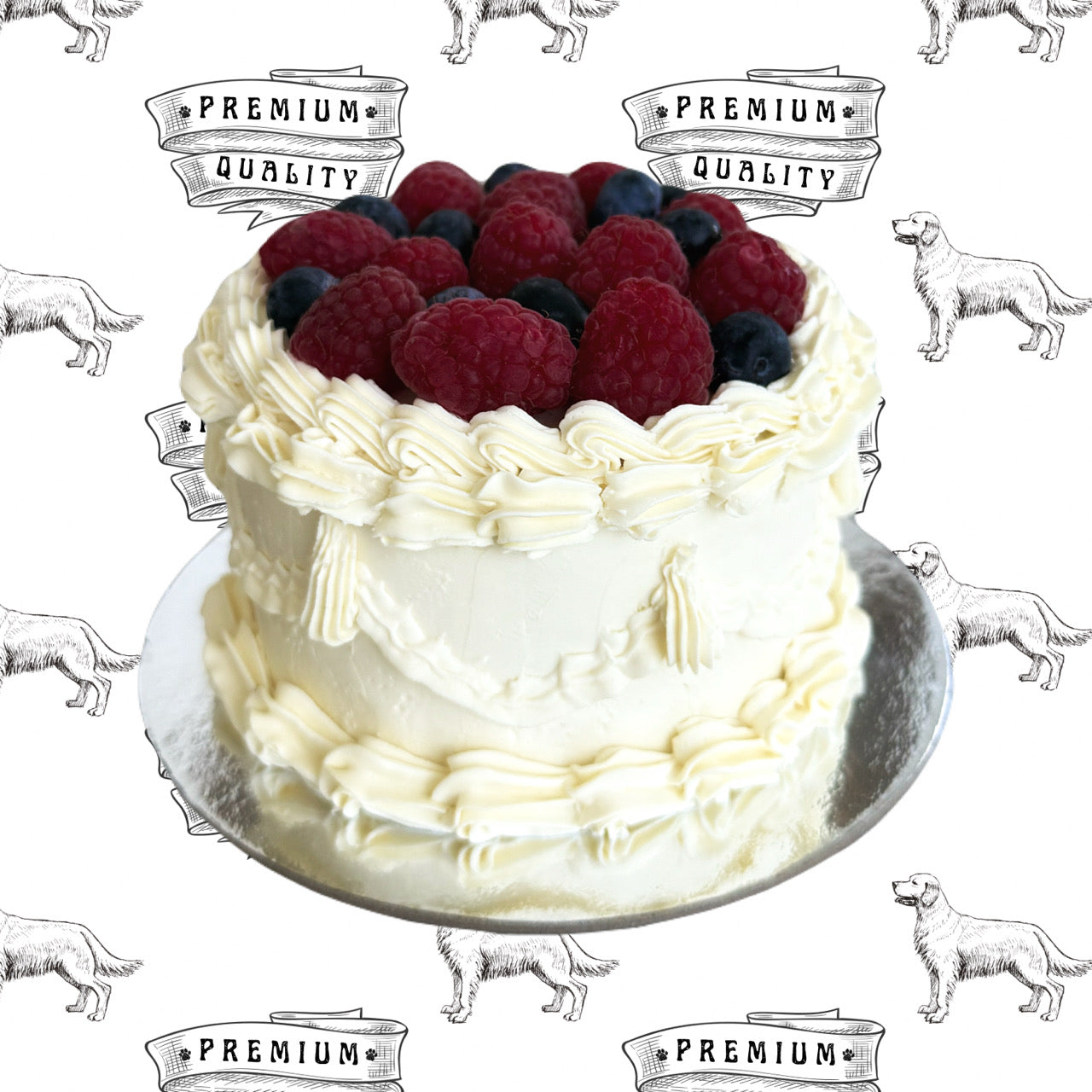 Berries Cake (No-Fat Cream Cheese Frosting)