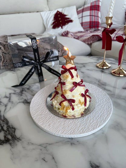 Coco Snowflake Tree Cake (No-Fat Cream Cheese)