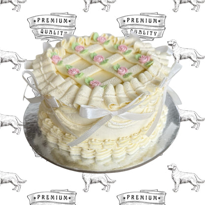 Rose Lattice Cake (No-Fat Cream Cheese Frosting)