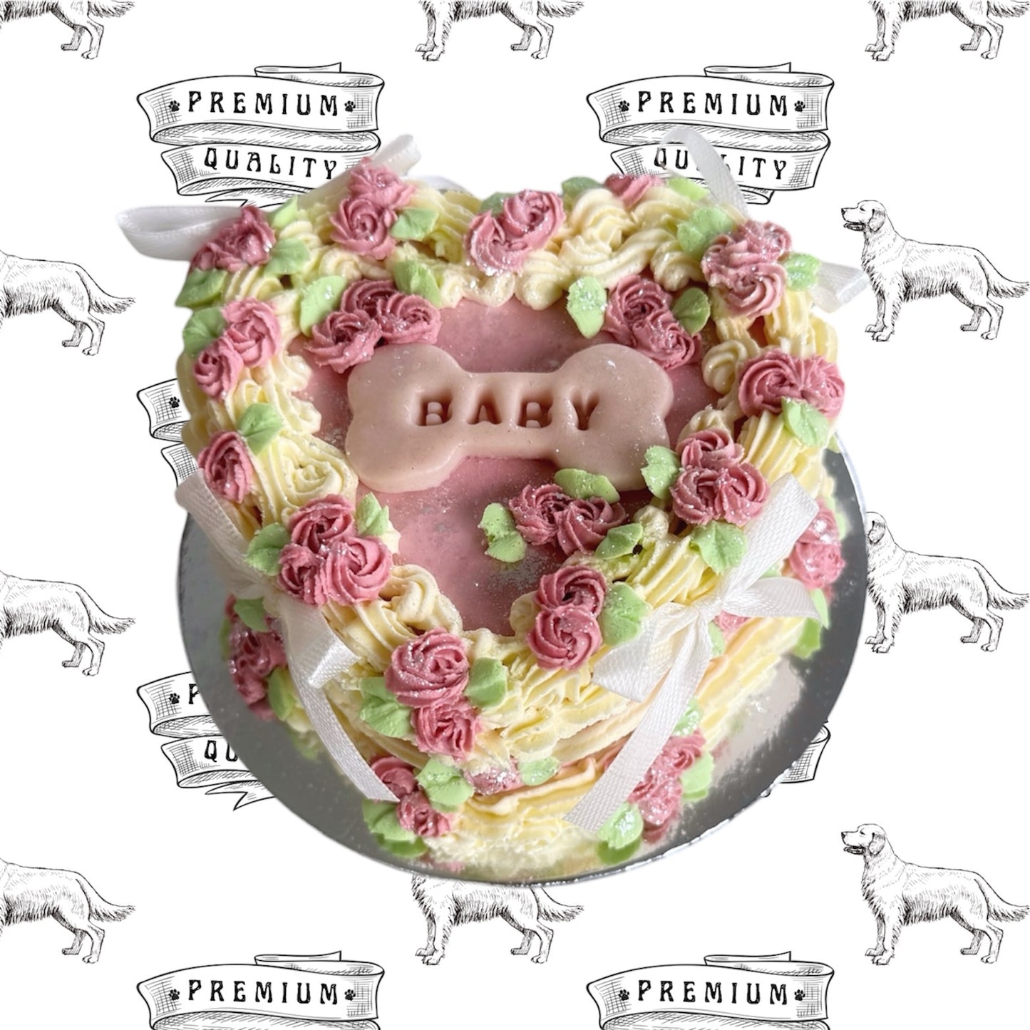 Mini Heart Rosette Cake (No-Fat Cream Cheese)