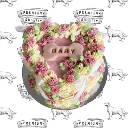 Mini Heart Rosette Cake (No-Fat Cream Cheese)